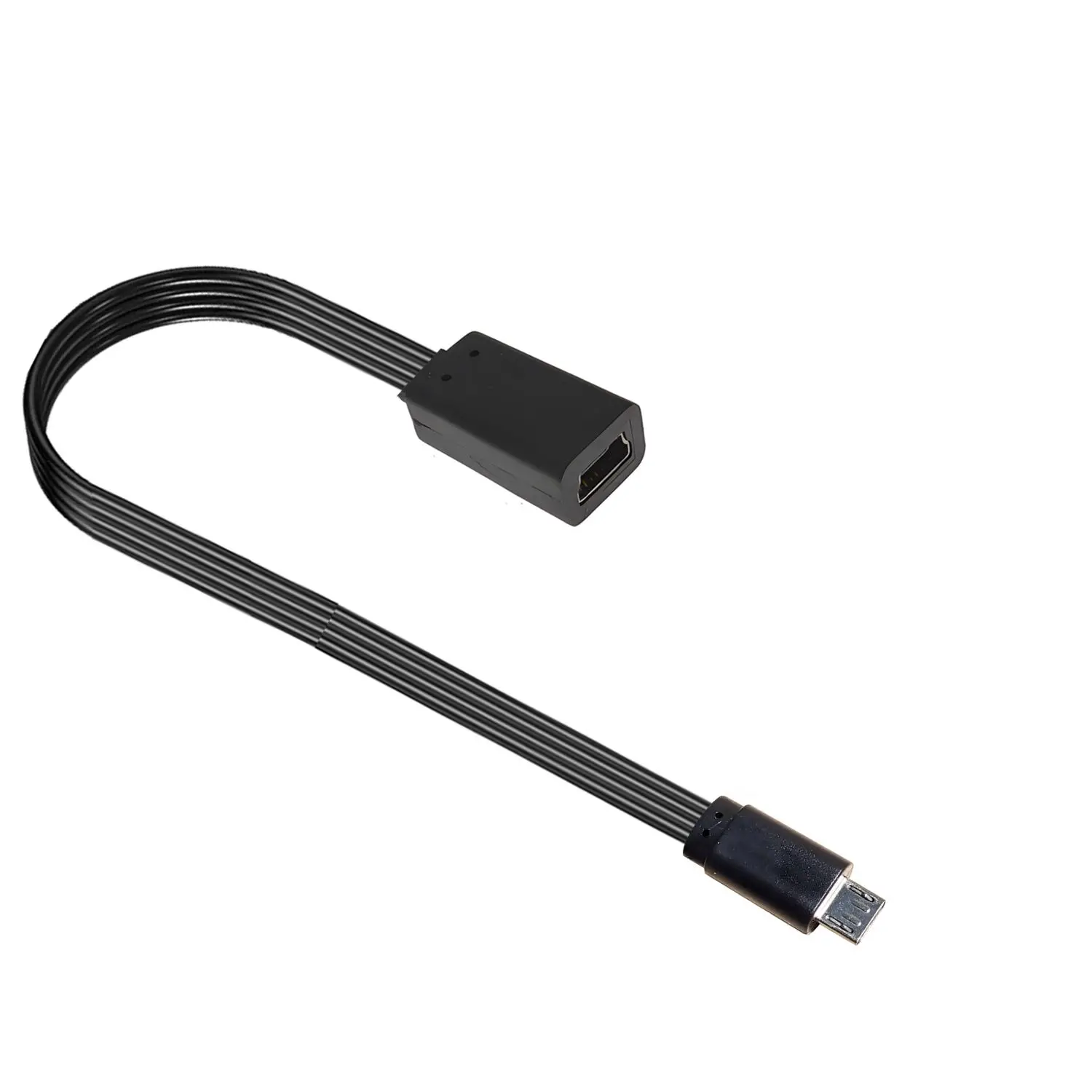 Right Angle USB-C Micro usb Charging Cable, Duttek USB 3.1 Type C Plug to Mini USB (Mini B) Female Converter Cable 0.1m 0.2M