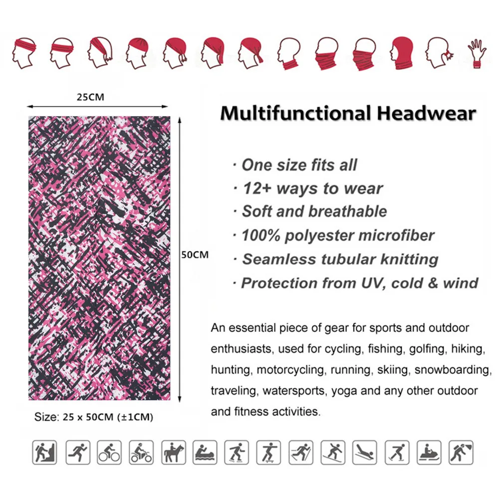 Camo Hunting Neck Gaiter Hiking Running Seamless Bandanas Men Hunting Face Shield Multifunctional Women Tube Scarf Headwear