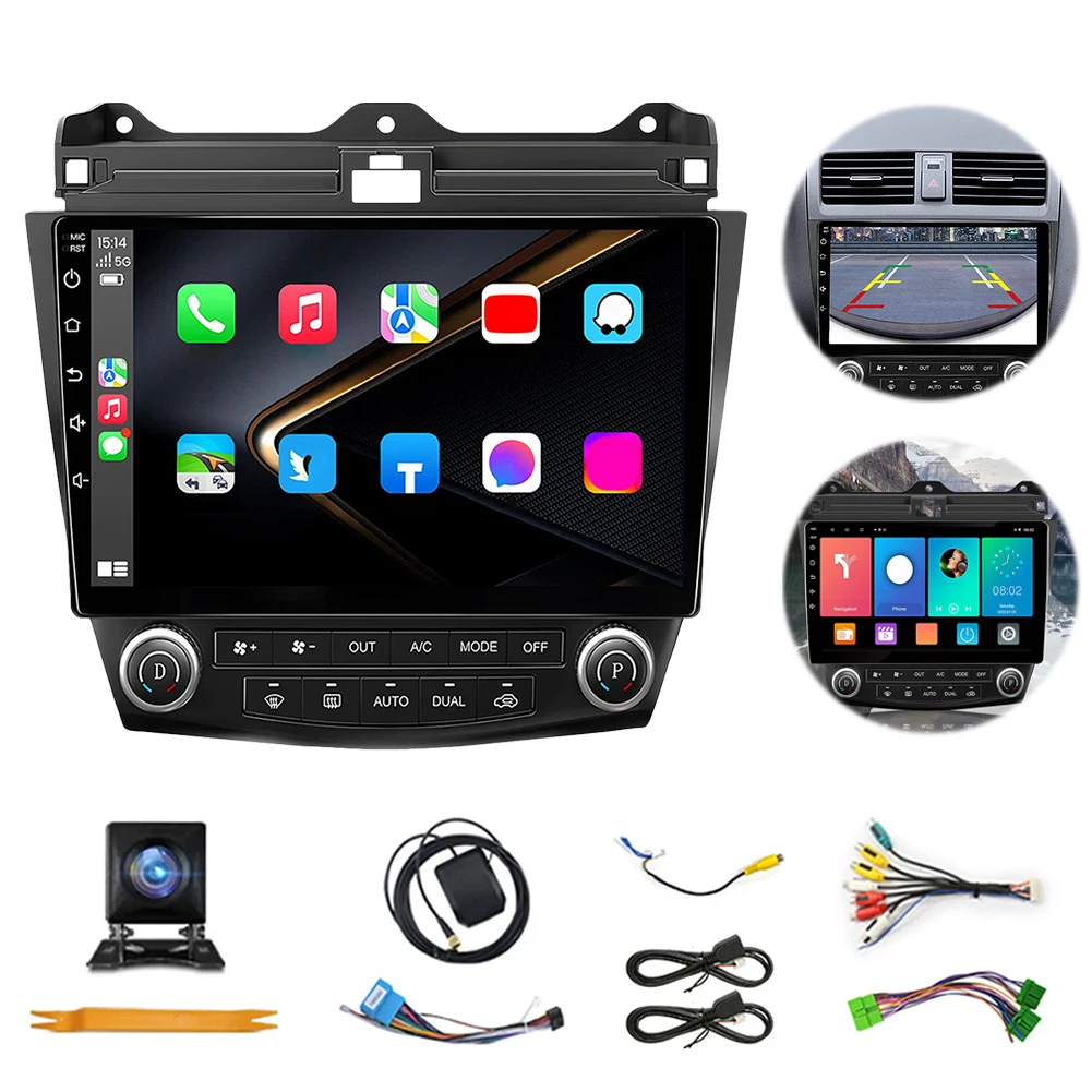 راديو ستيريو بالسيارة مع نظام تحديد المواقع واي فاي BT راديو FM راديو السيارة أندرويد 13 مشغل وسائط متعددة لهوندا أكورد 7th 2003 2004 2005 2006 2007 #4