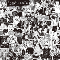 10/30/65pcs Black White Anime DEATH NOTE Stickers Cool Graffiti Decals Decoration Phone Case Notebook Laptop Waterproof Sticker