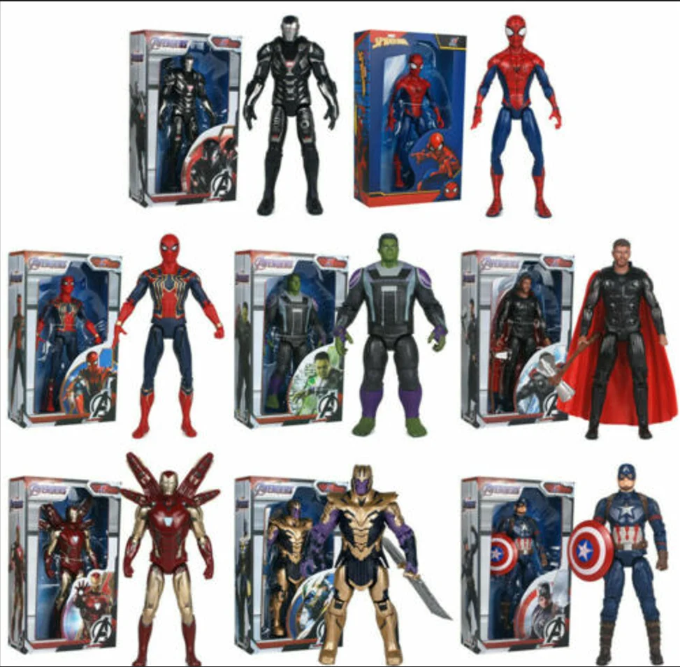 

ZD Toys Avengers Series Joint Movable Iron man Spider-man Captain America Thanos Marvel Movie Action Figure 7 Inches Mark Dolls