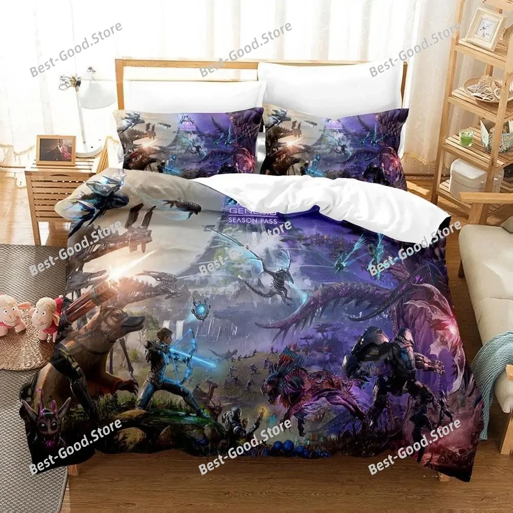 3D Print Game ARK Genesis Season Bedding Set Single Twin Full Queen King Size Bed Set Teenager Bedroom Sheet Set Home Textiles