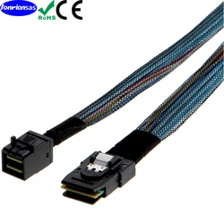 LONRIONSAS 내장형 미니 SAS HD SFF-8643 toSFF-8087(36 핀) 케이블, 100 Ohm, 유연한 지지대 RAID, PCIE 컨트롤러, #12G
