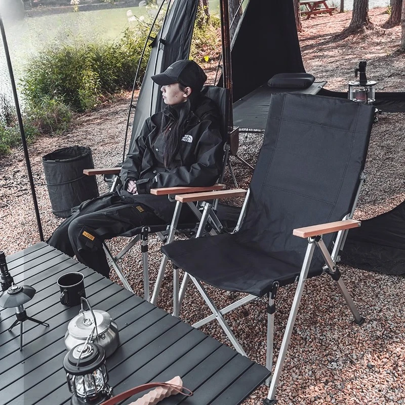 

Outdoor folding chair Portable recliner Fishing backrest Leisure chair Adjustable aluminum alloy beach chair