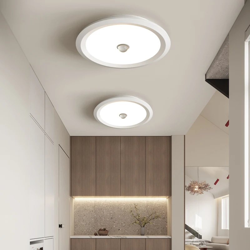 Recessed Led Ceiling Lights Entrance Corridor Human Body Sensor Light Ultra-thin Simple Entry Entrance Lighting Ceiling Light