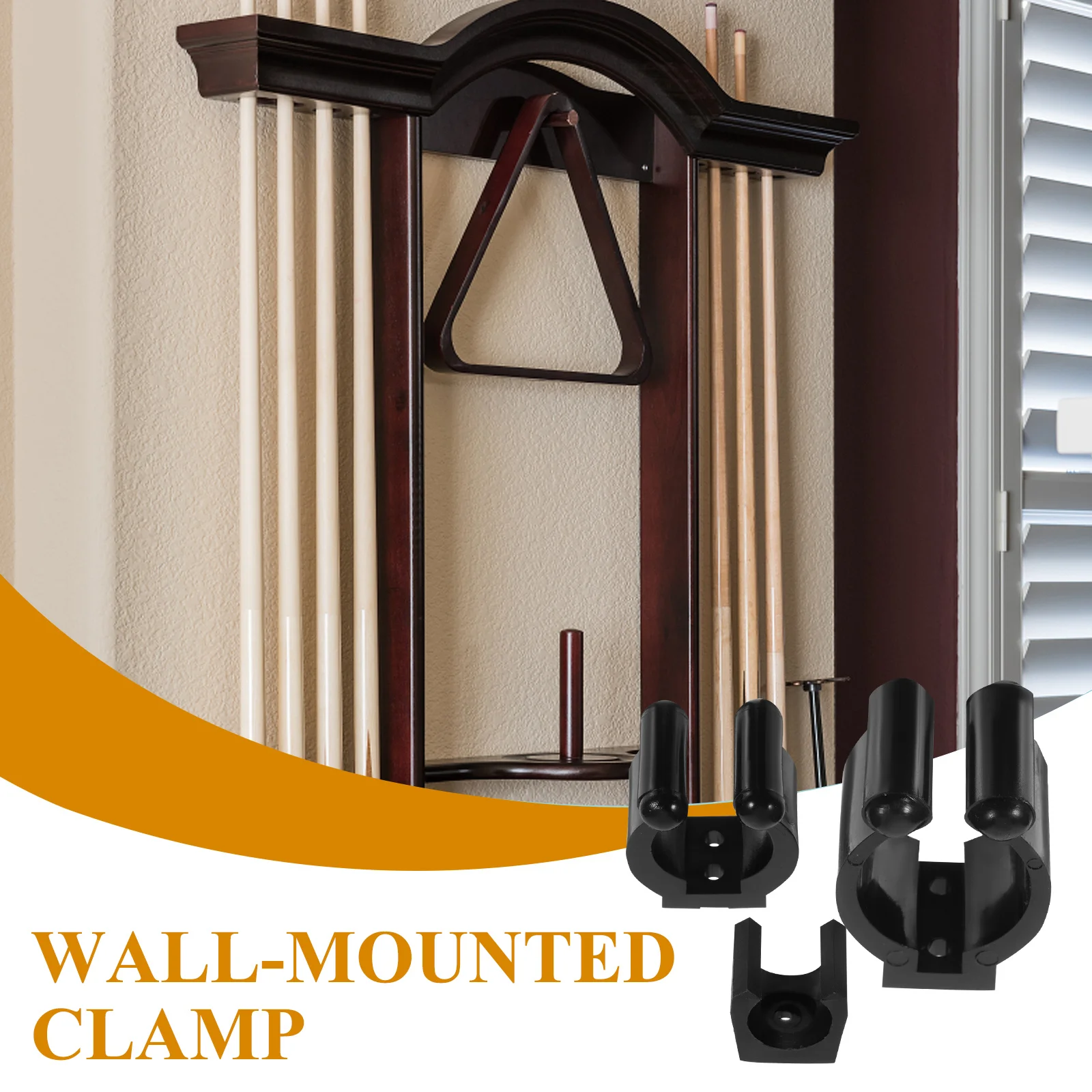 

15Pcs Wall Mount Pool Cue Holder Secure Locking Clamp Snooker Billiard Fishing Rod Rack Fishing Pole Holders Pool Cue Rack