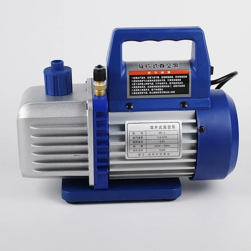 VP-1 Portable Single-Stage Rotary Vane Vacuum Pump Kit - 1L/s 5Pa for Lab Filtration & Refrigeration