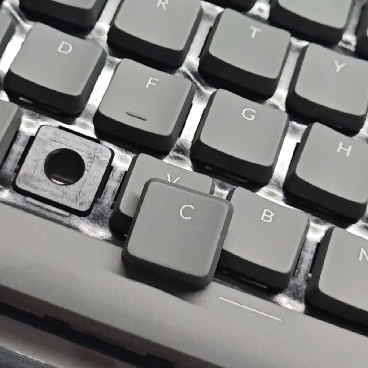 Szaro-pomarańczowe, niskoprofilowe nakładki na klawisze z ABS, podświetlane, kompatybilne z niskoprofilową klawiaturą mechaniczną Keychron K1 K3. — zdjęcie produktu 6