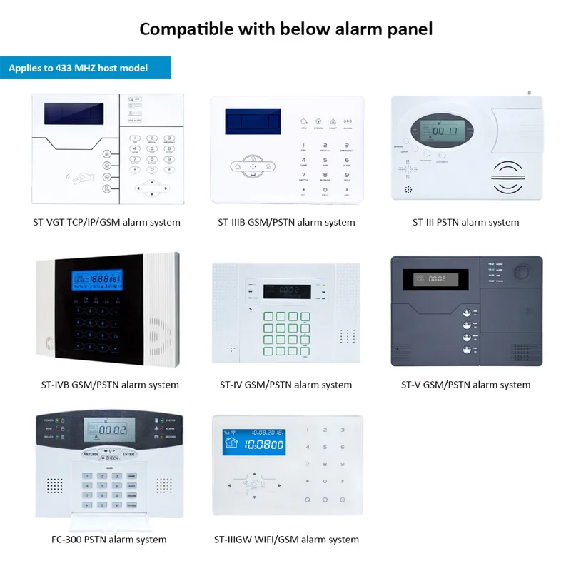 MD-204R 433MHz Wireless Alert Siren with Built in Battery for Focus Alarm System ST-V ST-IIIB ST-3B ST-VGT Smart Home Security