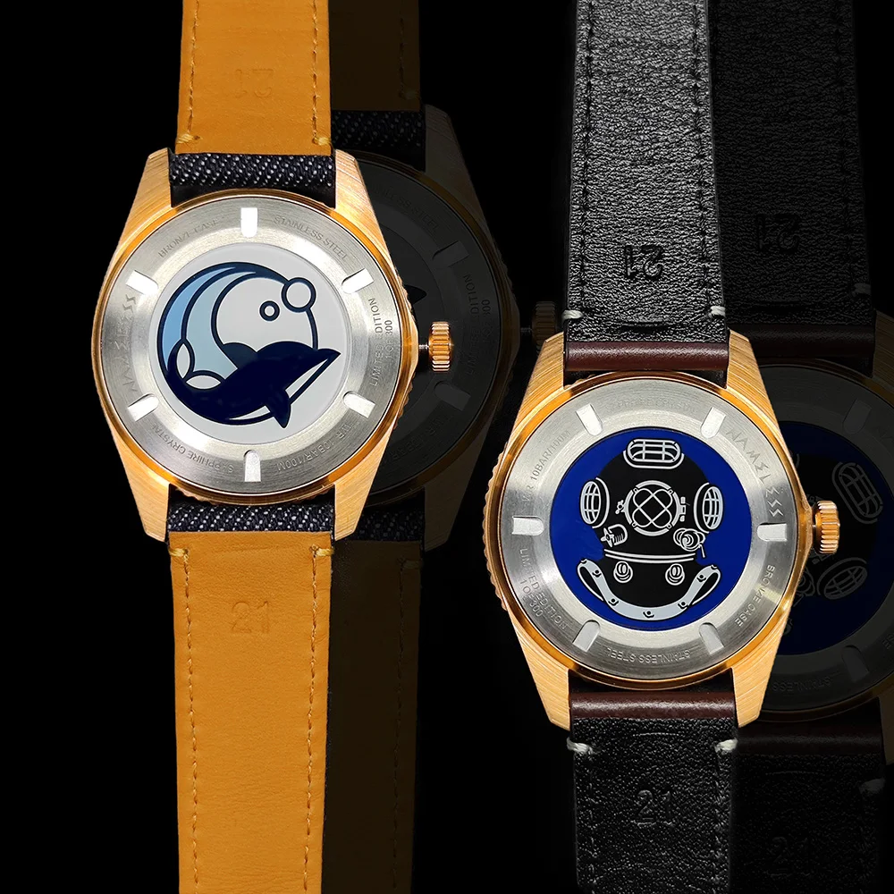 SEA HORIZON SH01 SH02 Herren Bronze Automatik-Taucheruhr CuSn6 42mm PT5000 SW200 Doppelt gewölbtes Saphirglas 100M – Detail 11