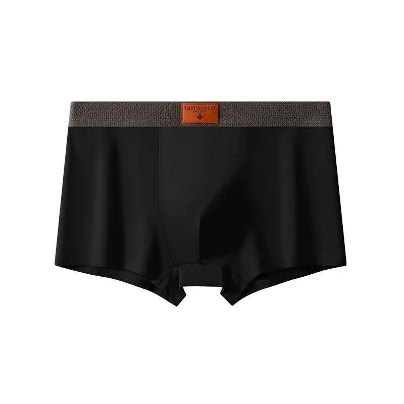 10pcs Men's Pure Cotton Boxer Briefs Antibacterial Breathable Mid Waist Plus Size Solid Casual Underwear Shorts