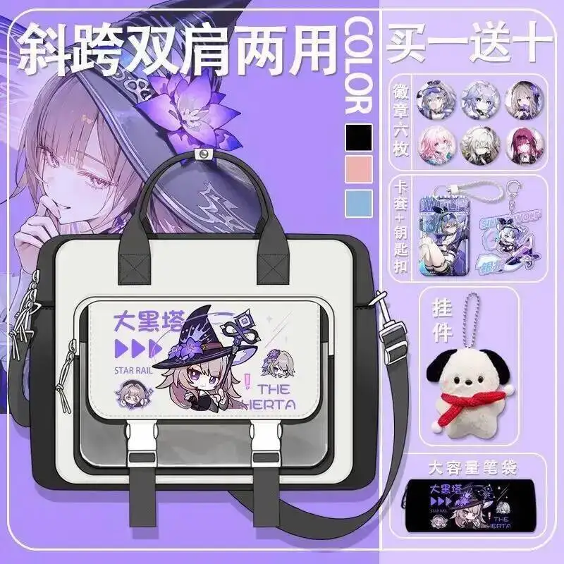 

Аниме-игра Honkai: Star Rail Cos Anaxa Boothill Phainon Mydei Lingsha и т. д. Рюкзак с принтом версии Q 2025 года, сумка через плечо, подарок