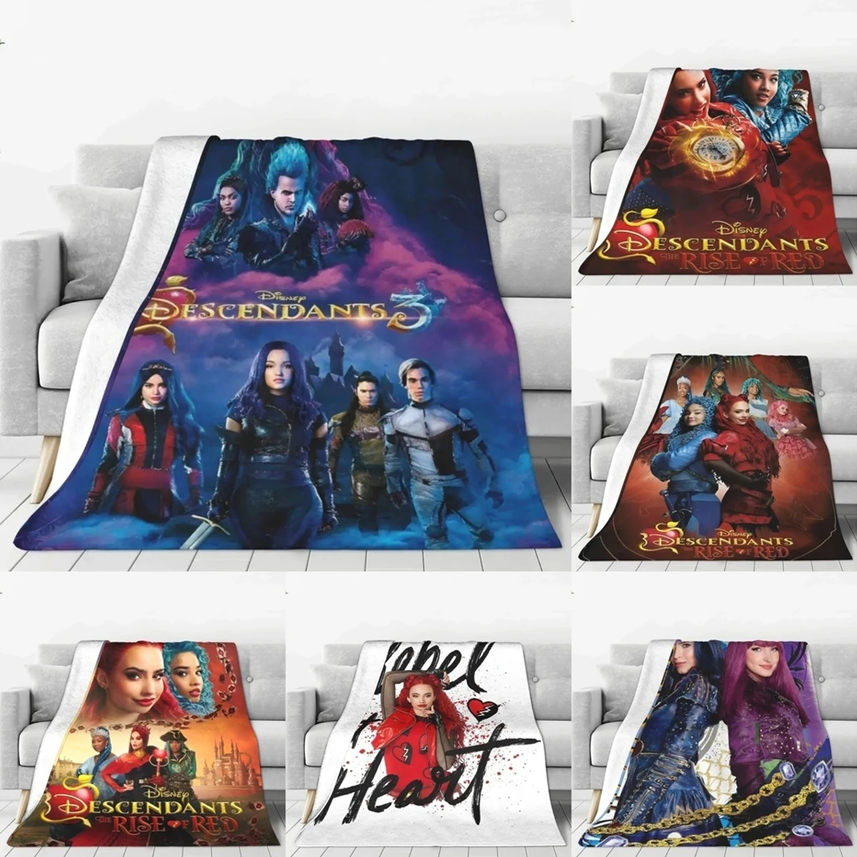 Descendants 4 The Rise Of Red Fuzzy Blankets Kylie Cantrall Creative Throw Blanket for Home 150*125cm Bedspreads Super Warm