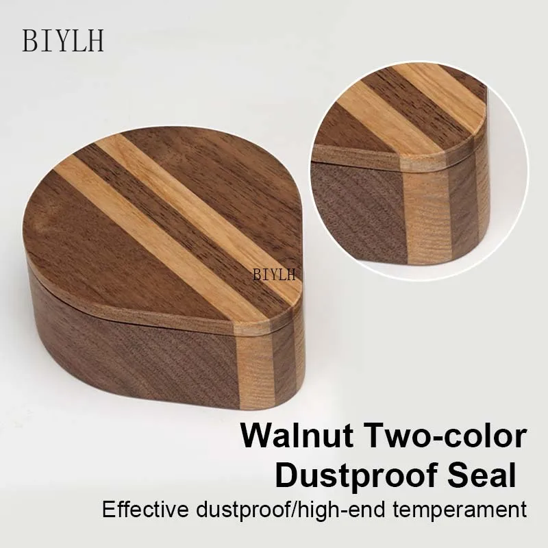 BIYLH Solid Wood Round Coffee Filter Paper Storage Box 51/53/58/60/68mm Filter Paper Maru Shape Le Pressure Mocha powder Bowl