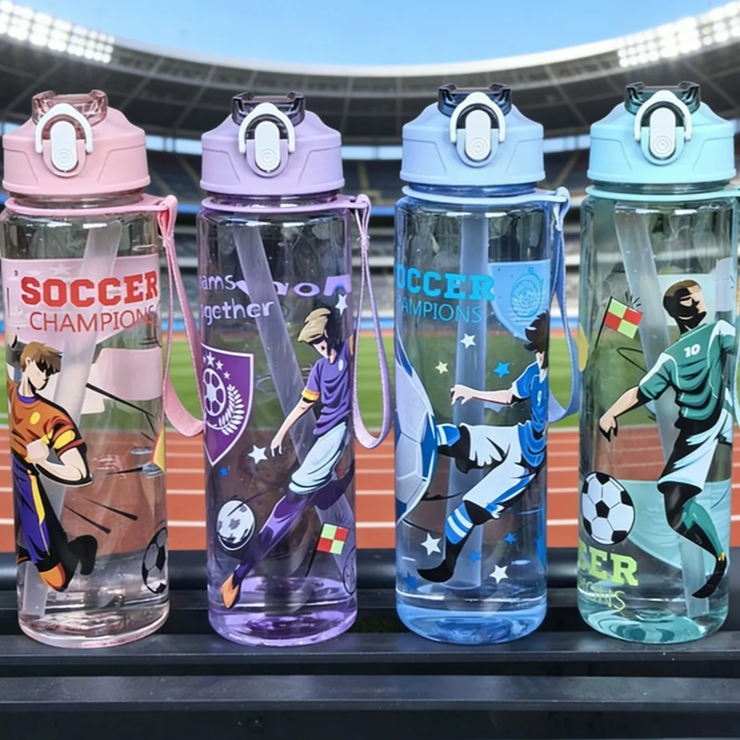 3D Printed Game Cartoon Pattern Water Bottle, Cute Childish Design, Fade Resistant, Reusable Lightweight Travel Kettle, Original