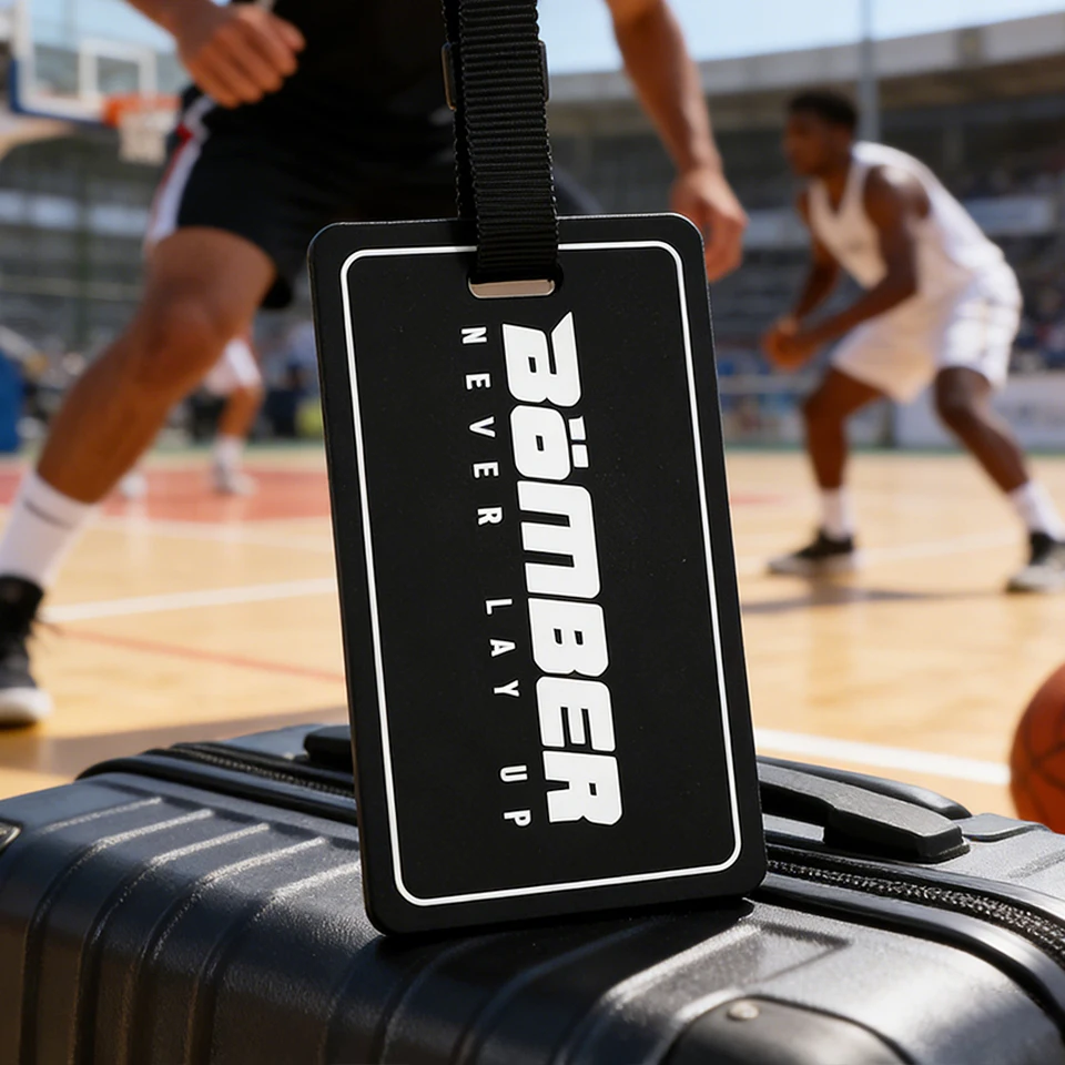 

Customized Sports Brand logo 3D Embossed PVC Patch Luxury Rubber Label Silicone hang Tag for Clothing