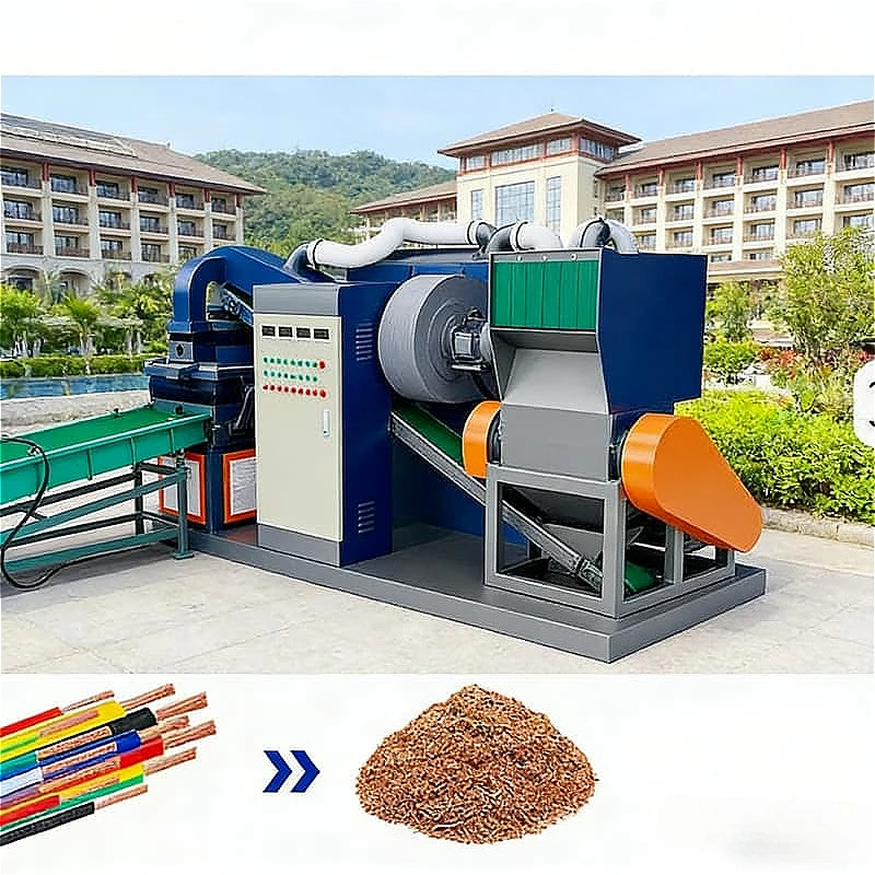 Cheap Price Single Phase Small Waste Cable Recycling Chopper Separator Copper Wire Granulator Machine for Copper Granules Custom
