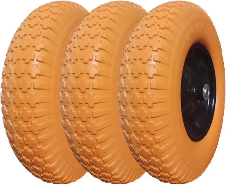 Wheelbarrow Tires 4.80/4.00-8 with 3/4 & 5/8 Bearings, 3.5