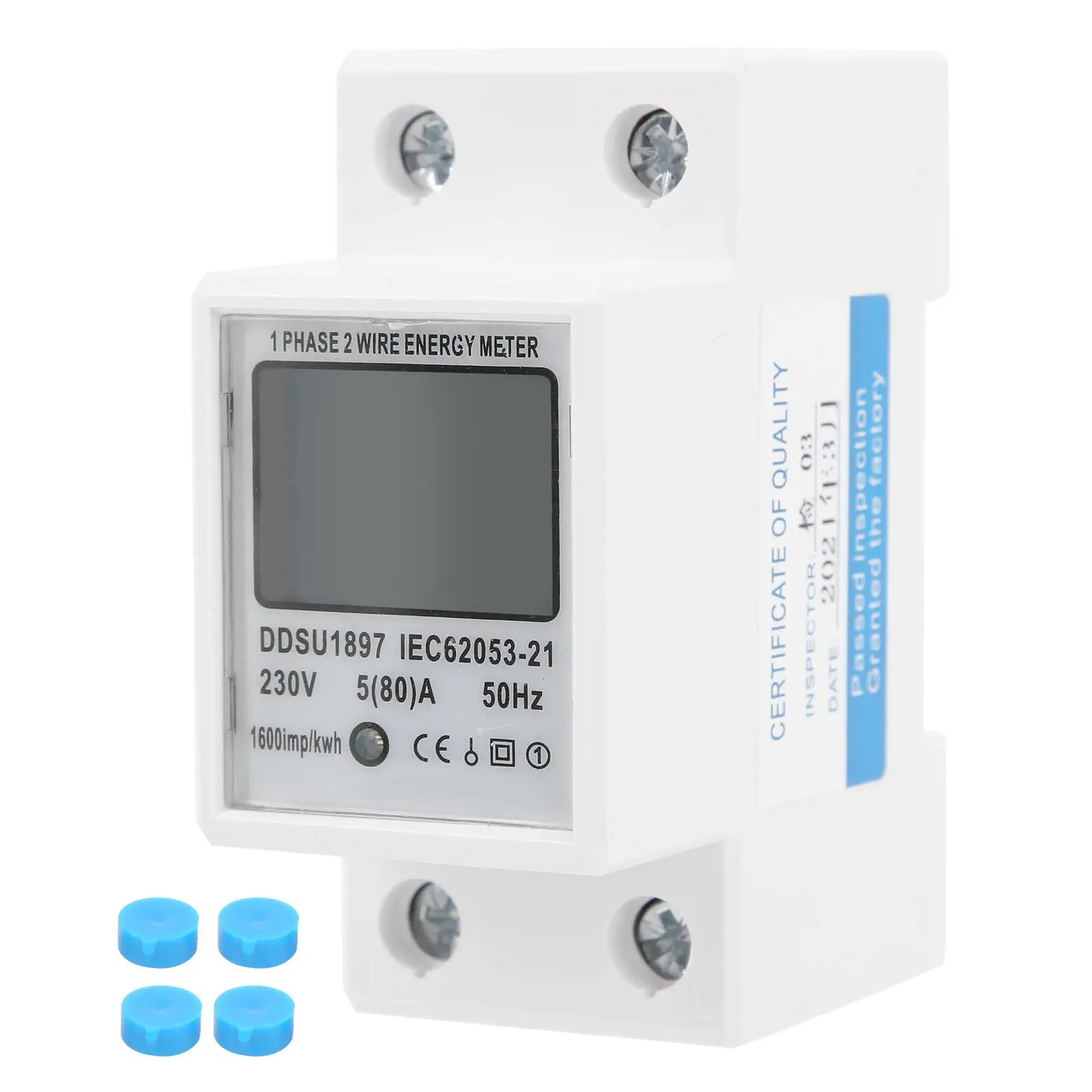 

DDSU1897 Intelligent 1 Phase 2 Wire Digital Energy Meter 230V Power Tester for Accurate Electricity Monitoring