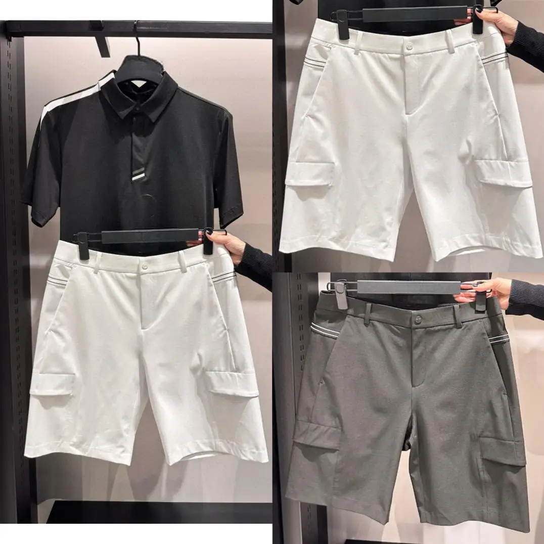 2026 SS New Male Golf Quick Dry Capri Pants Casual Outdoor Sports Wear Breathable Mid Calf Golf Trousers
