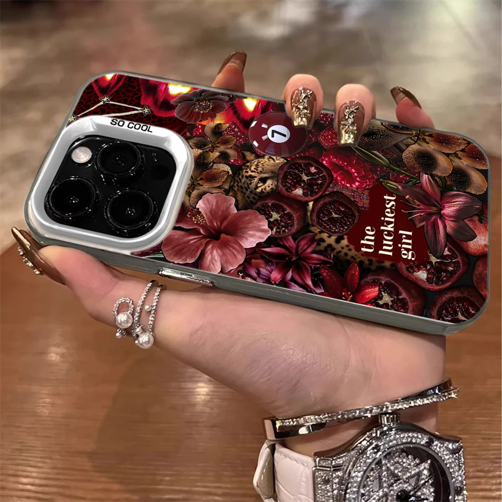 Retro-Leopardenmuster-Collage-Hülle für iPhone 13 15 Pro Max Hüllen iPhone 11 12 14 ProMax 17 16 Plus 7 8 XS XR Stoßfeste IMD-Abdeckung – Detail 3