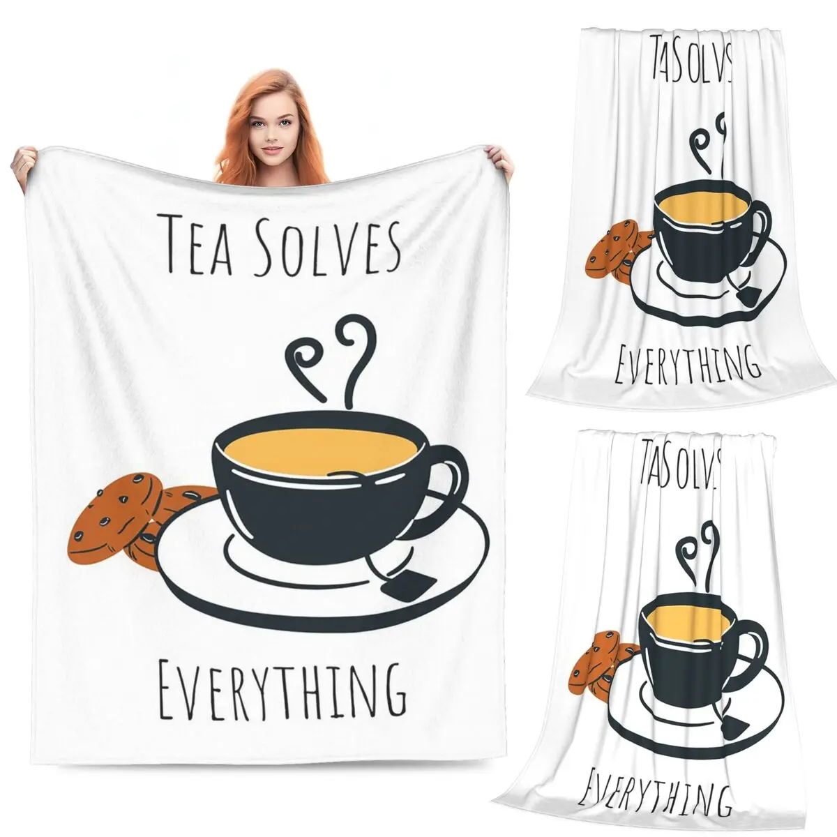 

Одеяло с богатым чаем и печеньем, фланелевое одеяло для дивана, теплое одеяло для дома, спальни, уличные пледы, покрывало, одеяло