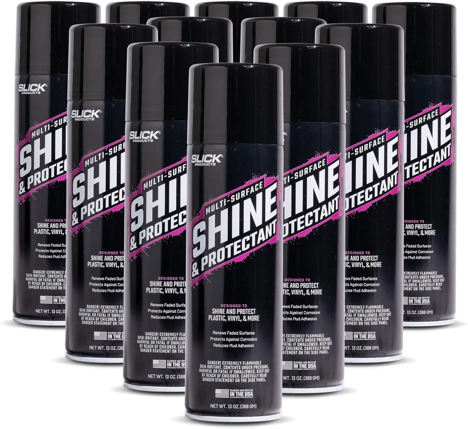 

Slick Products Shine & Protectant Spray Coating Designed to Renew, Shine, and Protect a Variety of Surfaces (12 Pack)