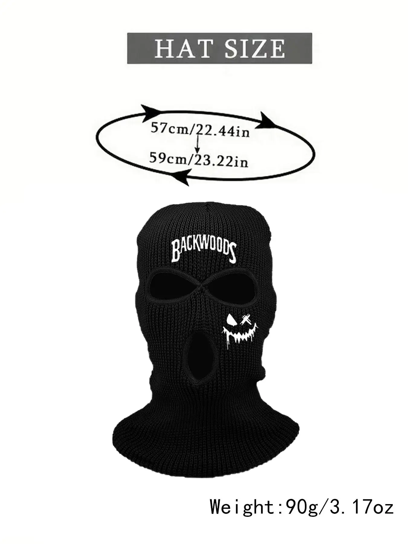 1/2 قطعة 3 حفرة رسالة ووجه مبتسم التطريز هالوين محبوك كامل الوجه قناع للتزلج الشتاء بالاكلافا الدافئة محبوك كامل الوجه mas