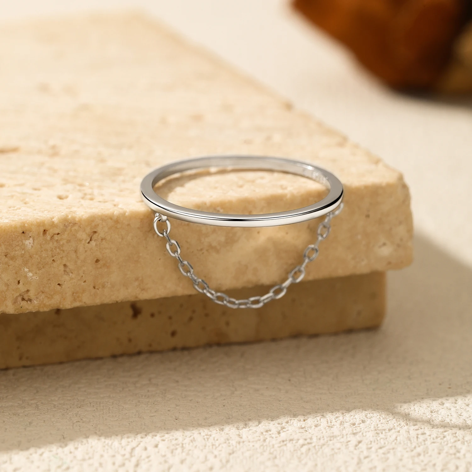MODIAN 925 Sterling Silver Tas - Minimalist Ring Stackable recension och pris