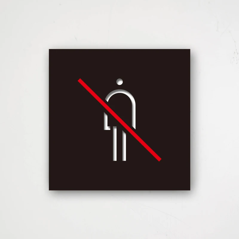 No Smoking Warm Reminder Sign Bathroom Signage Stickers Prohibited Entry Mother and Baby Lift Public Place Sign Mall Office Sign