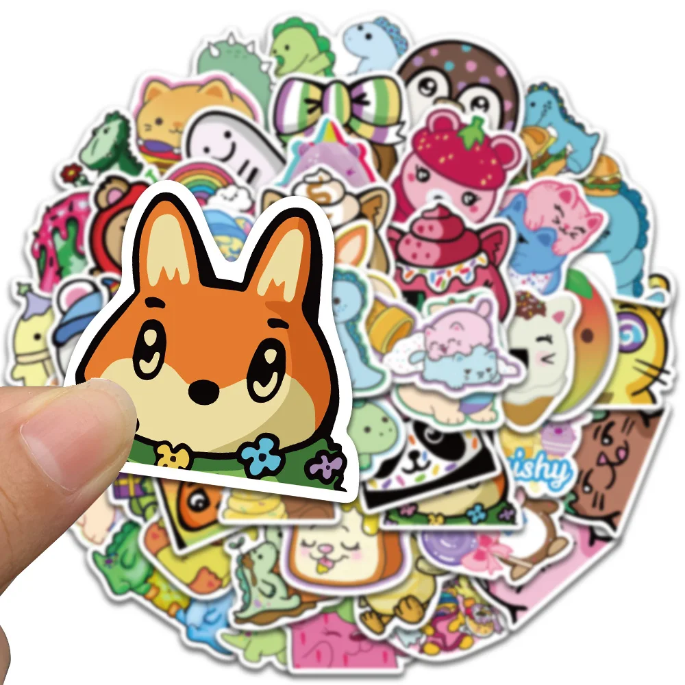 50 قطعة من ملصقات شخصية موريا إليزابيث ملصق كرتوني لطيف لمذكرات الثلاجة على ظهره ملصق تزيين هدية مكافأة الطالب #2