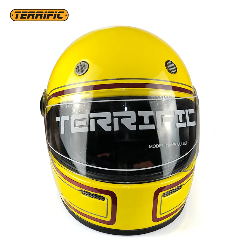 

Wholesale Customization nice design Fiberglass 3C full face Motorcycle helmet CE baseball approved With Best Services