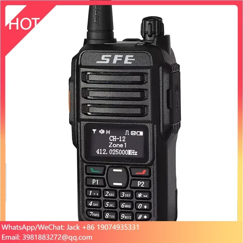 

Handheld Two-way Wireless Portable Walkie Talkie, Professional Small Dmr Wireless Walkie Talkie and Vocoder