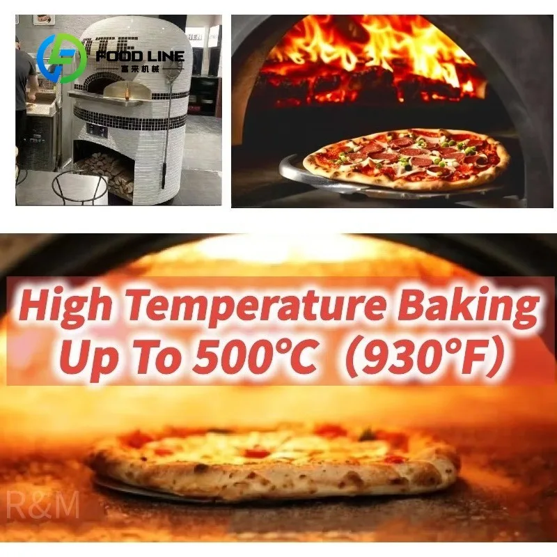 Commercial Pizza Oven Machine Electric Gas Stone Refractory Brick Heavy Duty Industrial Bakery Rotating Chapati Pita Bread