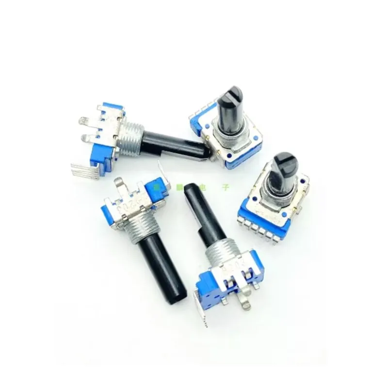 5PCS RK12 Type Double B10K B103 A20K A203 B20K B203 A50K A503 B50K B503 Amplifier Mixer Potentiometer 6 Pin D Shaft Length 23MM