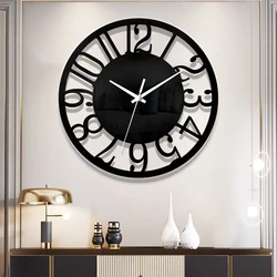 Minimalist transparent Arabic numeral wall clock suitable for living rooms bedrooms kitchens offices and holiday decorations