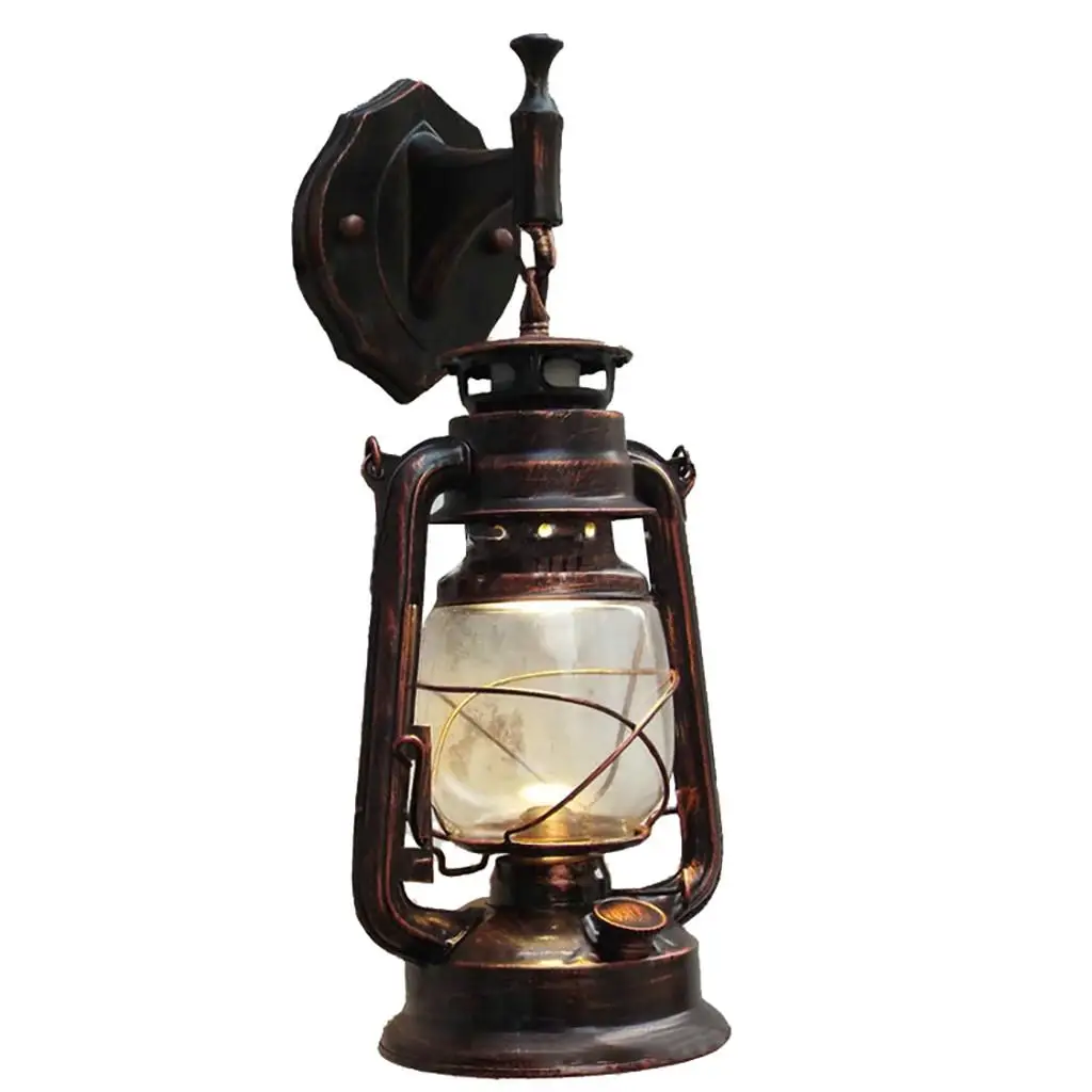 

Retro Antique Vintage Rustic Lantern Lamp Wall Sconce Light Fixture Outdoor