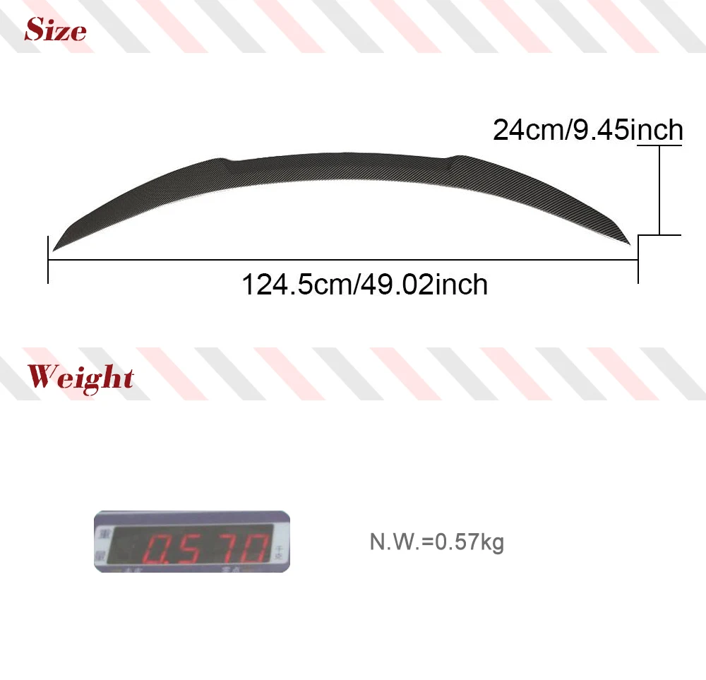 Carbon Fiber Rear Trunk Spoiler for BMW 6 Series F06 F13 640i 650i 640d Base and M Sport M6 Gran Coupe Sedan 2012-2018 Front Lip