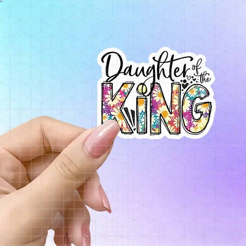 Daisy Faith Slogan Hand-Drawn Vinyl Sticker Matte Decal For Laptop Tablet Journal Motorcycle Suitcase Healing Faith