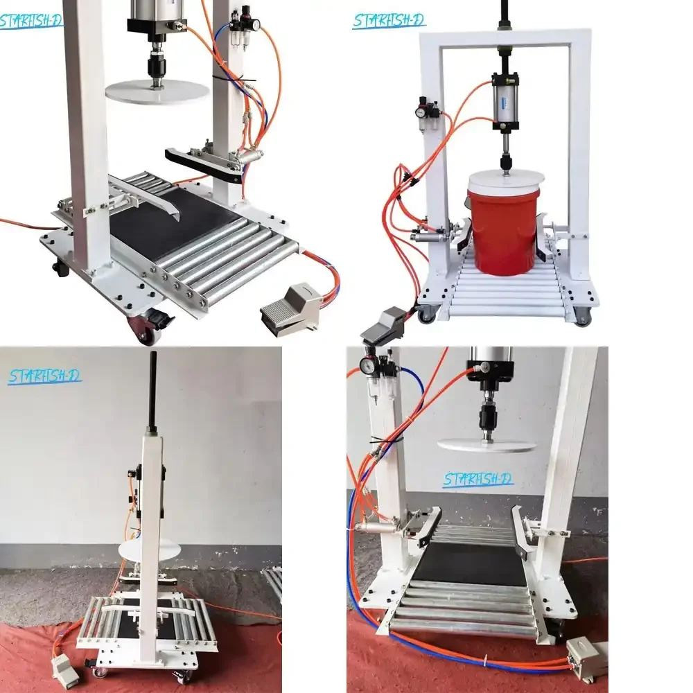 

18-20 L Semi Automatic Pneumatic Barrel Plastic Paint Bucket Capping Machine Plastic Pail Lid Closer Pail Lid Closer for Drum