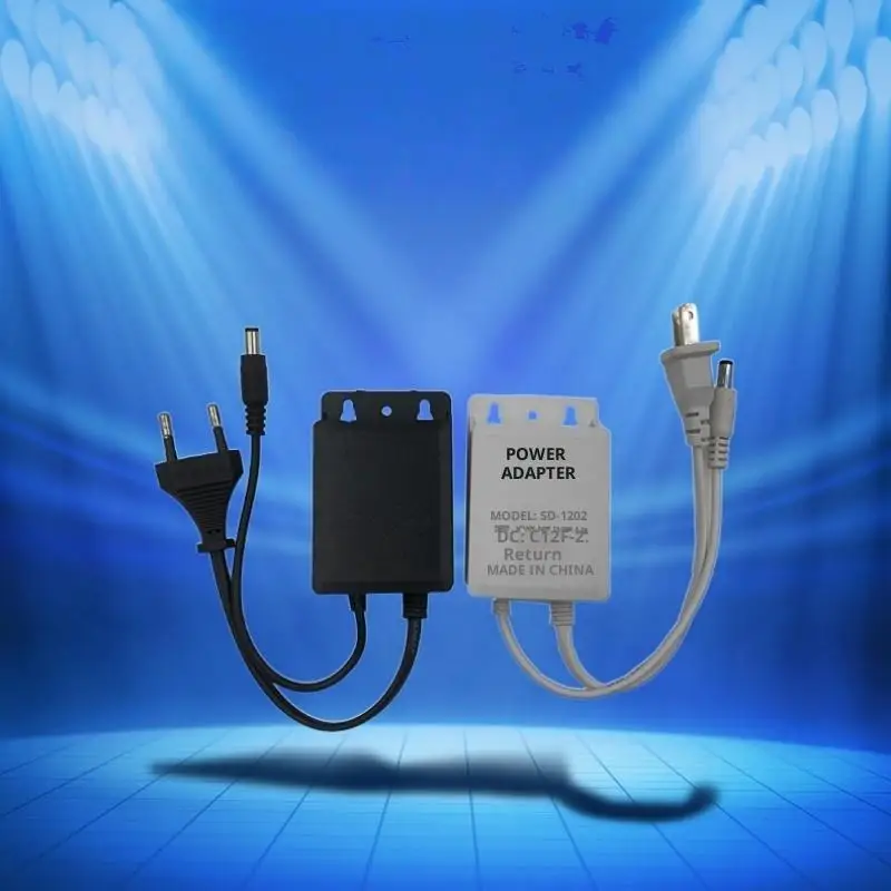 1Pcs Waterproof Black DC12V 2A EU/US Plug Power Adapter For CCTV Security Surveillance AHD Camera Charger