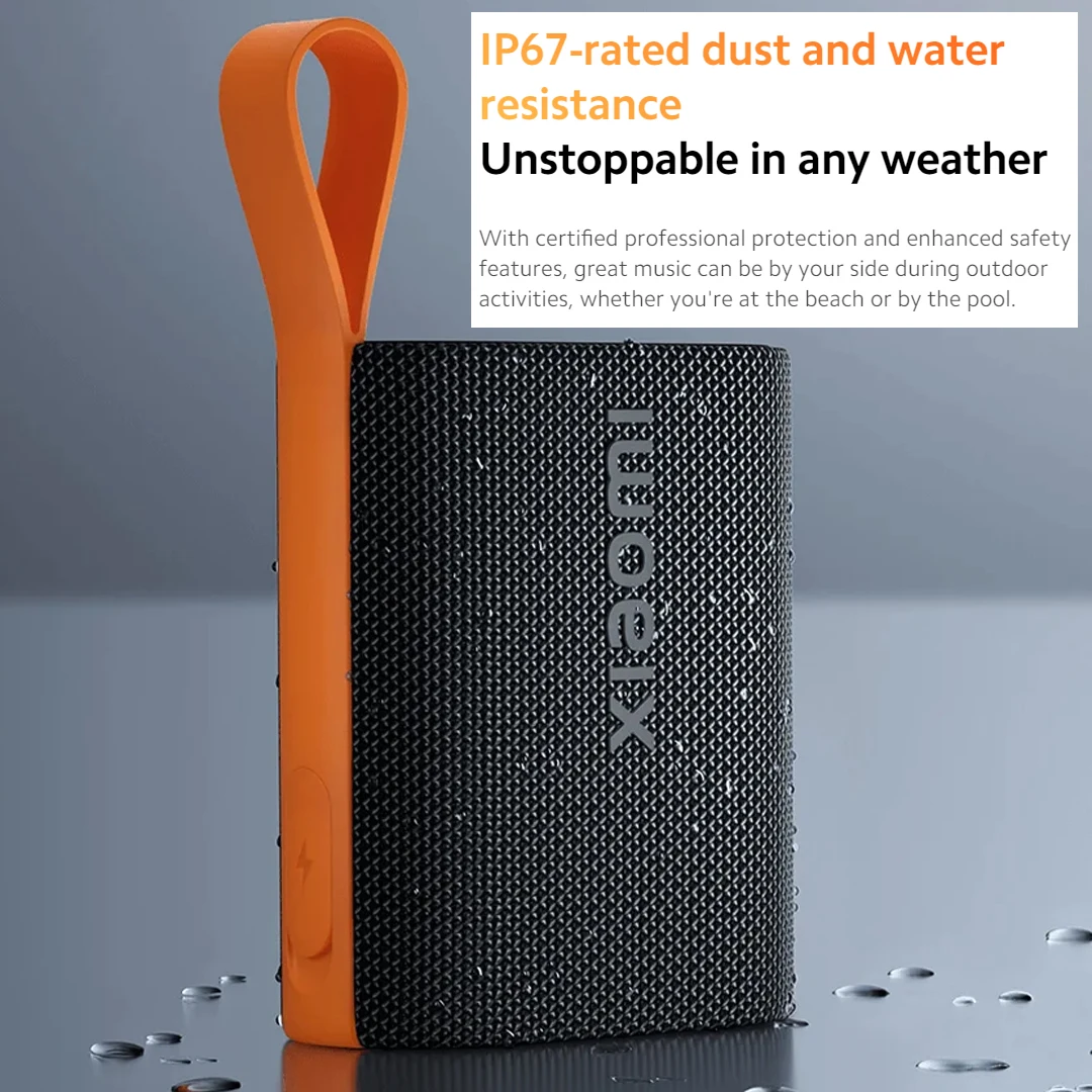 Xiaomi Sound Pocket 5W مخرج مكبر صوت محمول صحيح صوت ستيريو لاسلكي بلوتوث 5.4 IP67 مقاومة الغبار والماء