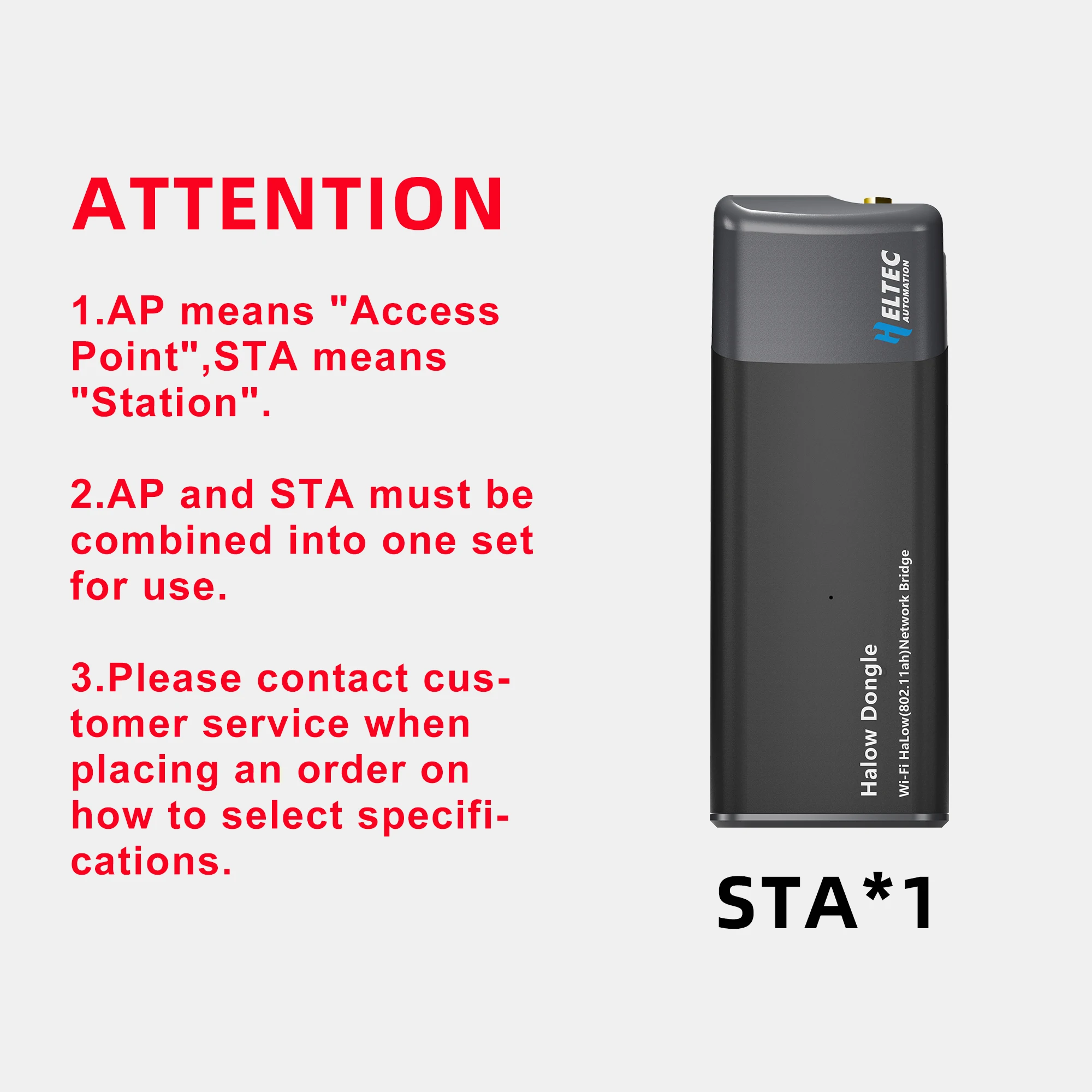Heltec 1 km draadloze netwerkbrug met ultralange afstand Wi-Fi HaLow Dongle IEEE 802.11ah Wi-Fi HaLow draadloze Ethernet-jumper 915Mhz