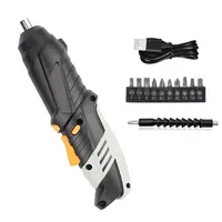 11pcs Small Electric Screwdriver Kit USB Rechargeable Cordless Wireless Drill Driver Rechargeable 3.6V 1300mAh Li-ION Battery