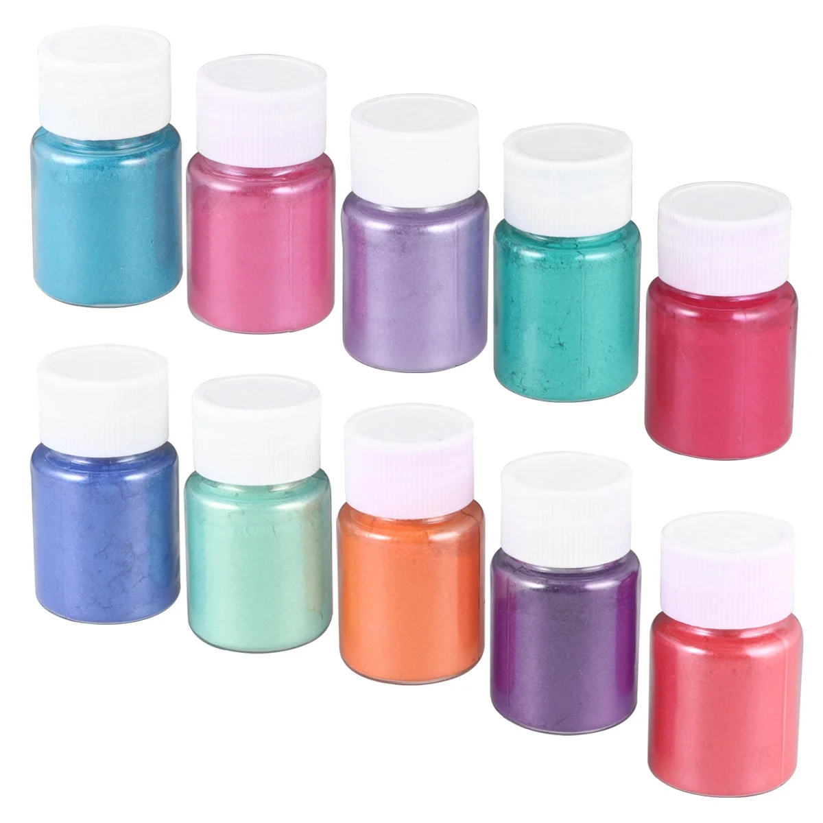 Ensemble de pigments en poudre de Mica, 8 couleurs assorties, qualité pour savon, bain, argile, artisanat, matériel fait à la main, 10 pièces