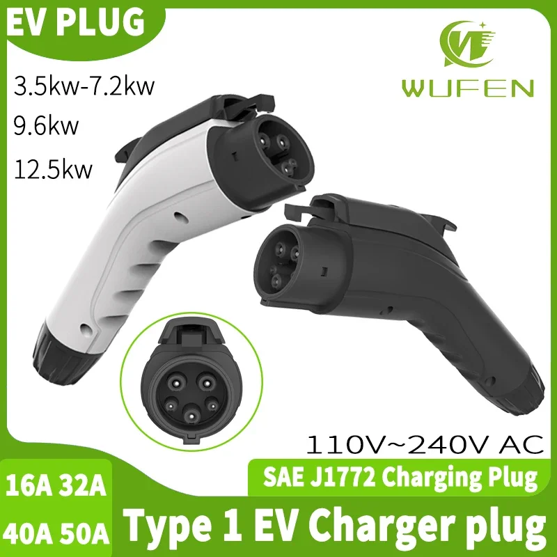 Tragbarer EV-Ladestecker SAE J1772 Stecker Typ 1 16A 32A 40A 50A für USA Elektroauto-Ladestation EVSE Wallbox