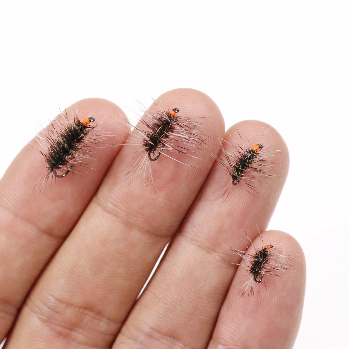 6PCS Griffith's Gnat  Dry Fly Small Size Trout Grayling Fly Fishing Lures Peacock Herl Body Grizzle Hackle #14-#20 view 6