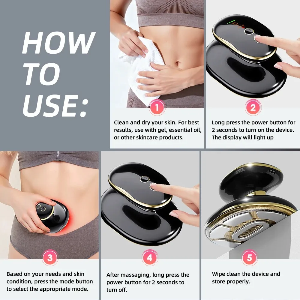 4-in-1-Cellulite-Massagegerät, Entferner, Körperformungsmaschine, kabellose elektrische Körper-Schlankheitsmassage für Bauch, Taille, Arm, Bein, Hintern – Detail 16