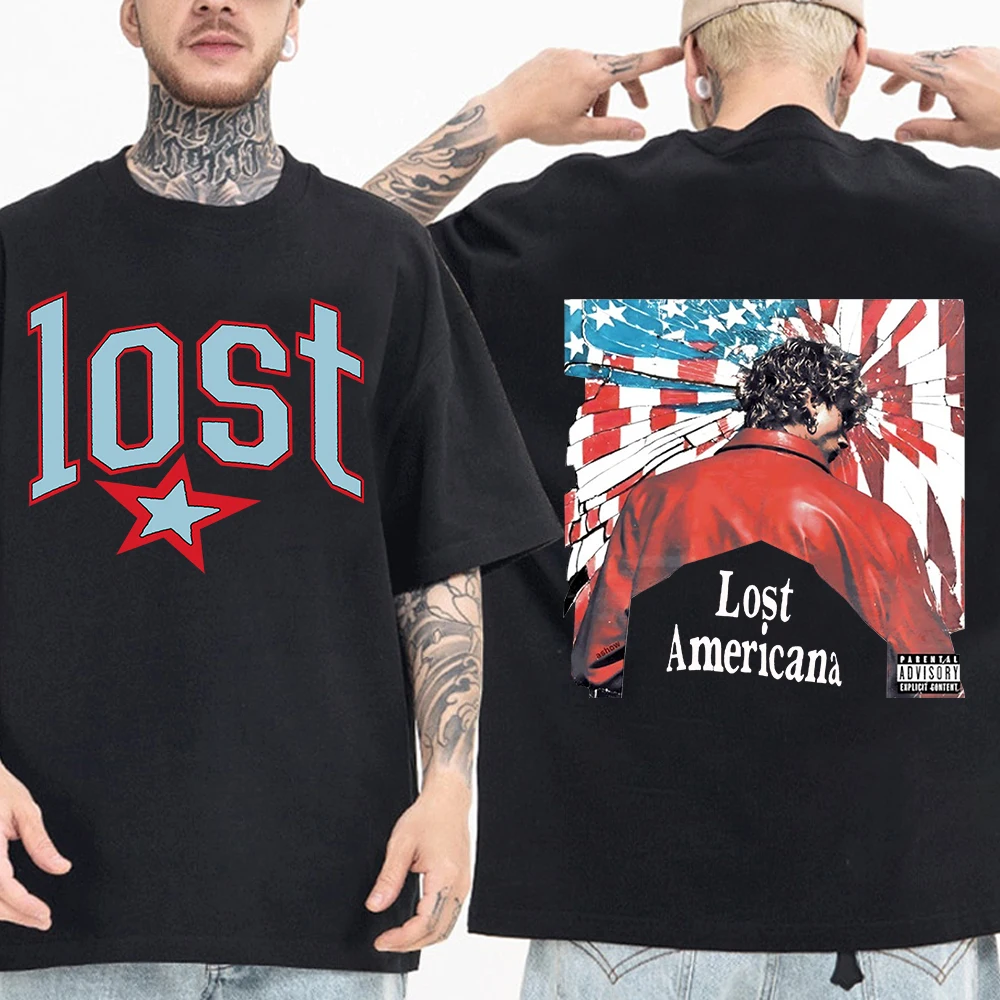 تي شيرت MGK Lost Americana Machine Gun Kelly تي شيرت Harajuku برقبة دائرية كاجوال هدية #1