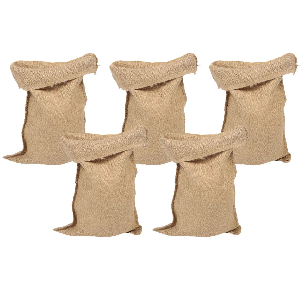 5 Pcs Gardening Sacks Food Sandbags Burlap Pouches Vegetable Nuts Rice Without Jute Walnuts Storage Potatoes